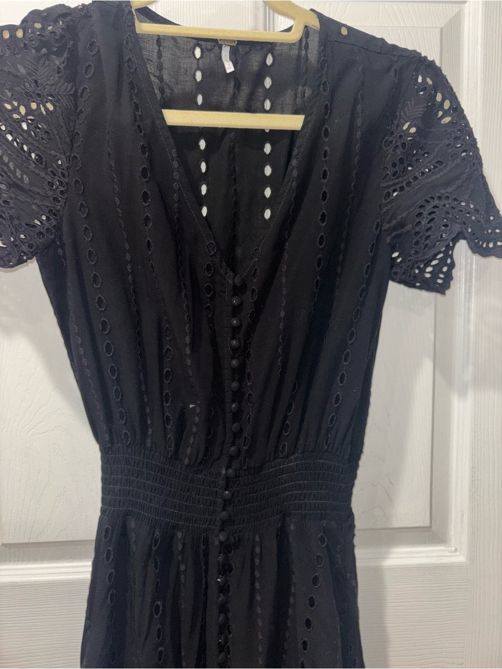 Young Fabulous & Broke Black Eyelet maxi dress